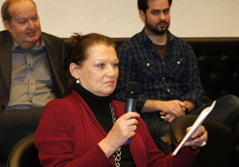 Eine Veranstaltungsteilnehmerin am Wort