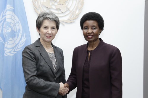 v.li. Nationalratspräsidentin Barbara Prammer mit der stellvertredenden UN-Generalsekretärin Asha-Rose Migiro