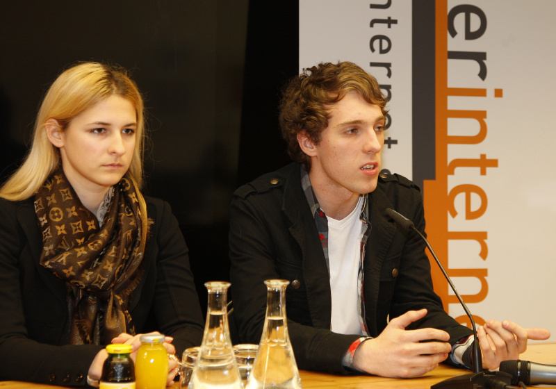 v.li. Lisa Gubik - HLW Theresianum Eisenstadt und Lukas Wagner - SUPRO Vorarlberg