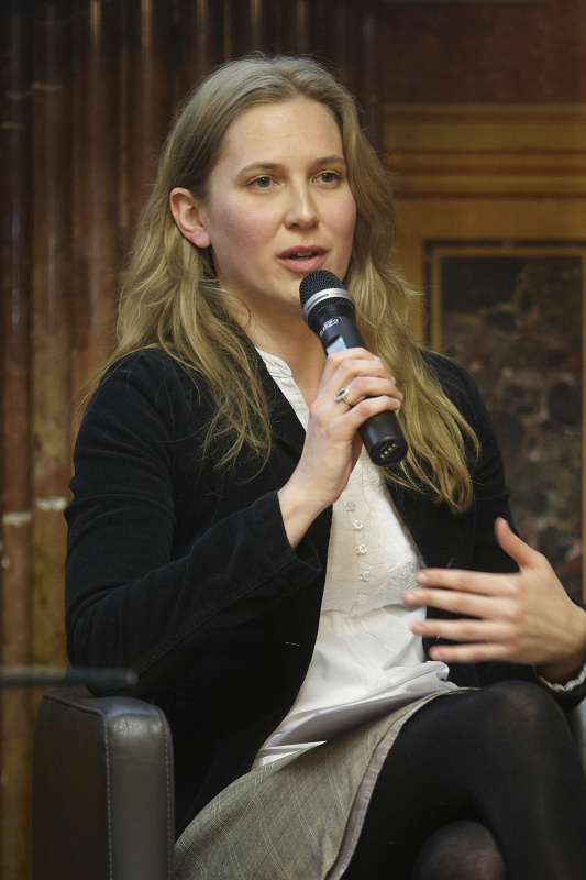 Preisträgerin Saskia Stachowitsch am Wort