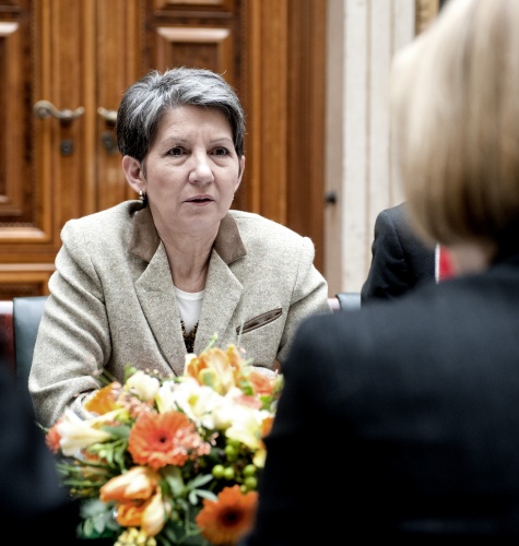Nationalratspräsidentin Barbara Prammer im Gespräch mit der Außenministerin der Republik Kroatien Vesna Pusic