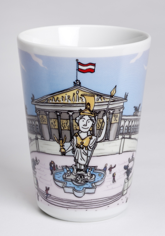 Kaffetasse - Parlamentsgebäude mit Athenbrunnen