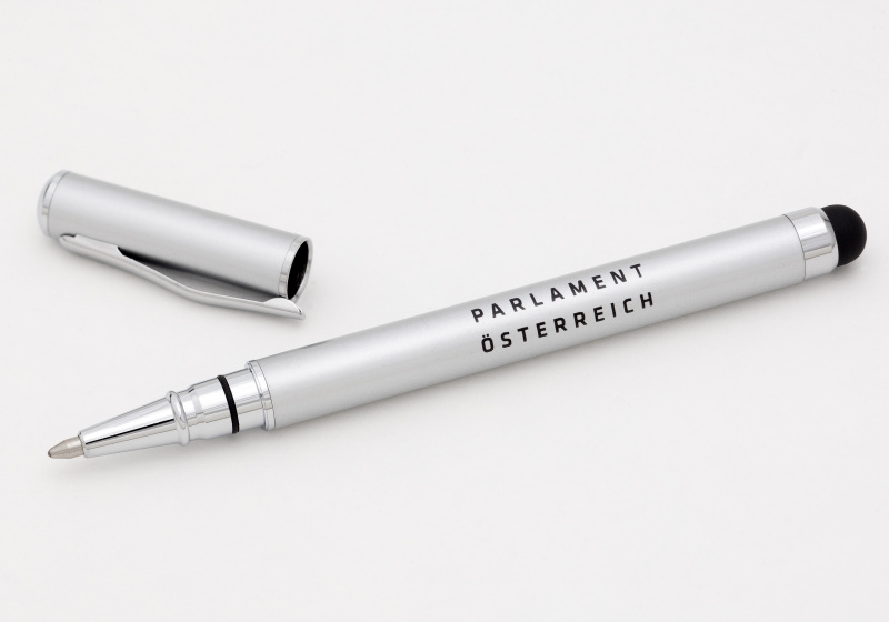 Touchpen-Kugelschreiber, silber