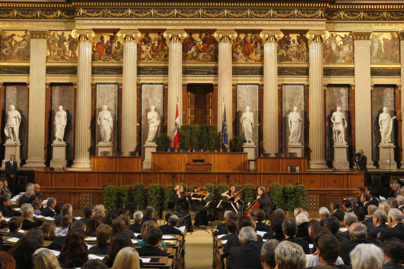 Musikalische Umrahmung durch das Adamas Quartett