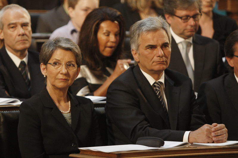 v.li.: Nationalratspräsidentin Barbara Prammer und Bundeskanzler Werner Faymann