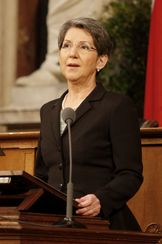 Nationalratspräsidentin Barbara Prammer am Rednerpult