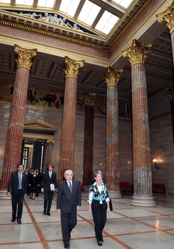 v.li. Der Präsident der Republik Zypern Demetris Christofias und Nationalratspräsidentin Barbara Prammer