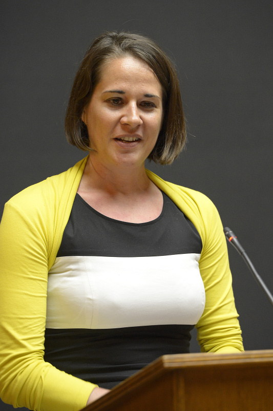 Die Vorsitzende des Umweltausschusses des Nationalrates Christiane Brunner (G) am Rednerpult

