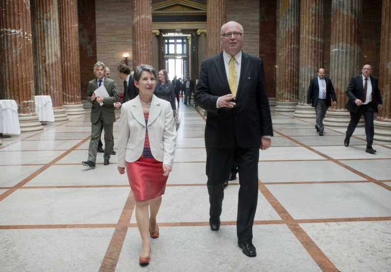 v.li. Nationalratspräsidentin Barbara Prammer und der Präsident der finnischen Eduskunta Eero Heinäluoma