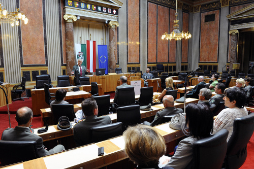 Bundesratspräsident Gregor Hammerl bei seiner Ansprache