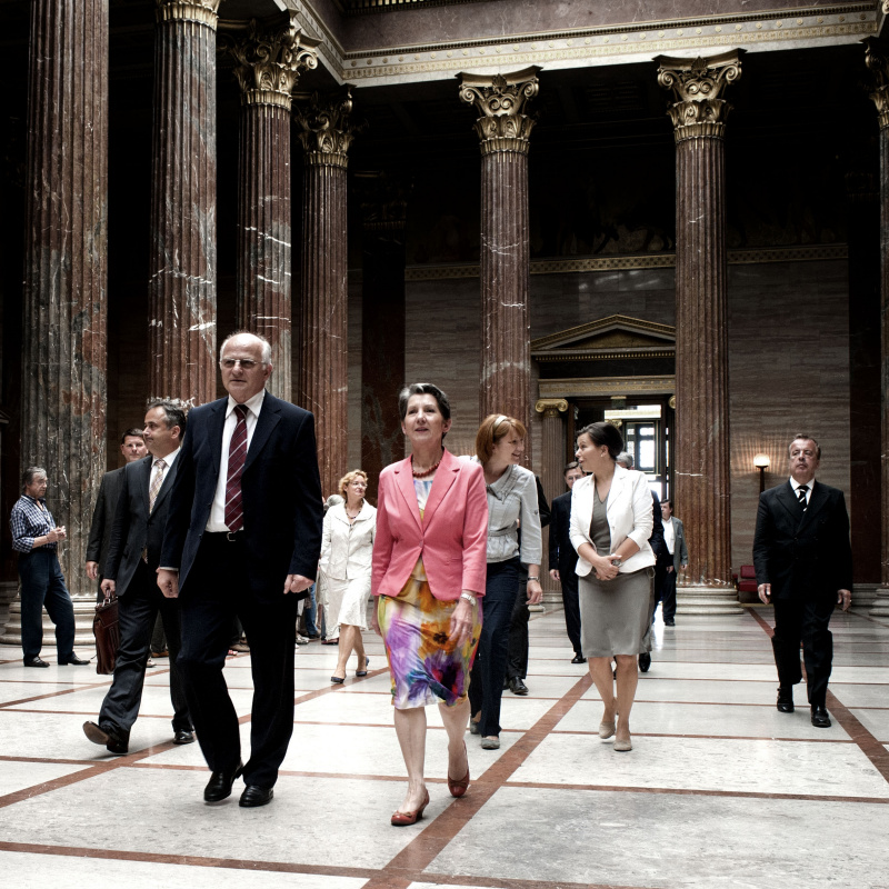 v.li.: Der Erste Vizepräsident des kroatischen Parlaments Josip Leko und Nationalratspräsidentin Barbara Prammer