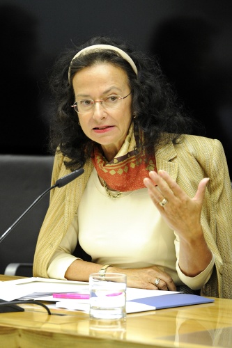 Vertreterin von Transparency International Österreich Eva Geiblinger am Wort