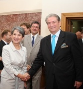 v.li. Nationalratspräsidentin Barbara Prammer und der Albanische Premierminister Sali Berisha