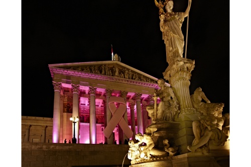 Pink Ribbon Night - Übersicht vor dem Parlament