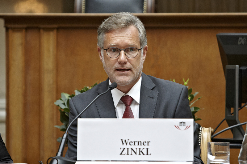 Werner Zinkl am Podium