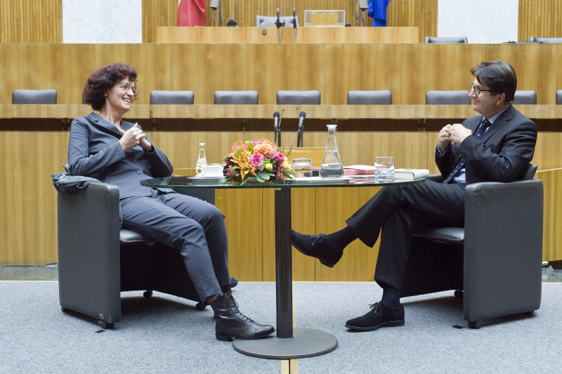 Autorin Maja Haderlap und Michael Kerbler im Gespräch