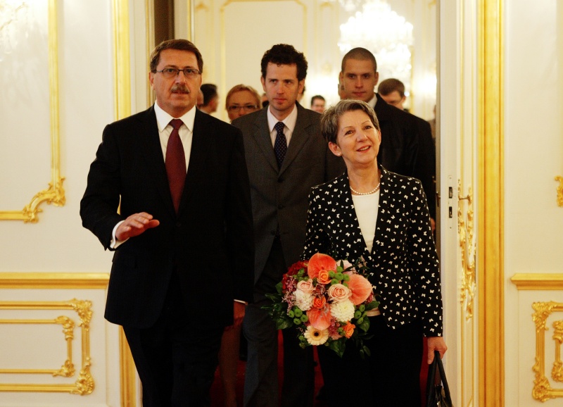 v.li.: Slowakische Parlamentspräsident Pavol Paska und Nationalratspräsidentin Barbara Prammer