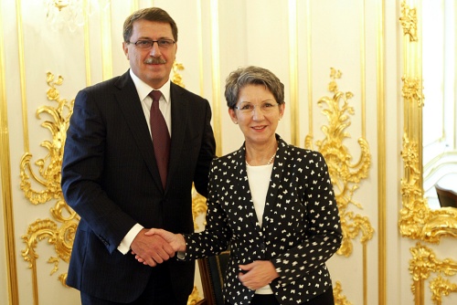 v.li.: Slowakische Parlamentspräsident Pavol Paska und Nationalratspräsidentin Barbara Prammer