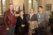 Nationalratspräsidentin Barbara Prammer mit BesucherInnen