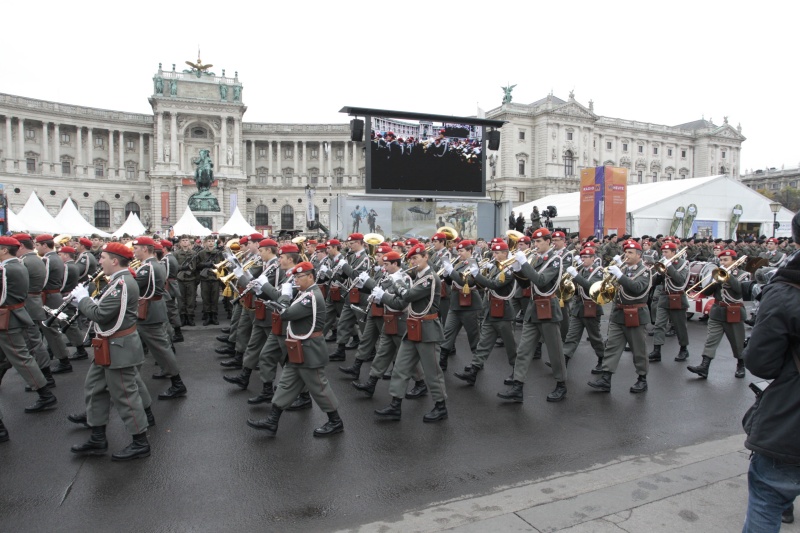 Blick in Richtung Militärmusikkapelle