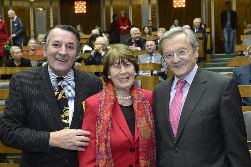 v.li. Anton F. Wallner, Bundesministerin a.D. Marilies Flemming und Bundeskanzler a.D. Wolfgang Schüssel