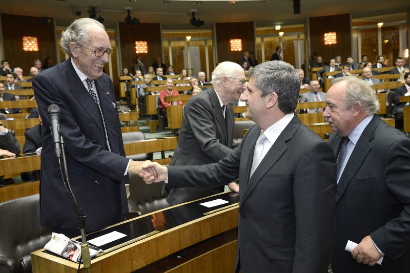 v.li. Dr. Wolfgang Schallenberg, Vizekanzler Michael Spindelegger und der Zweite Nationalratspräsident Fritz Neugebauer