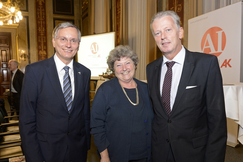 v.li. Gesundheitminister Alois Stöger, Bundesministerin a.D. Eleonora Hostasch, Wirtschaftminister Reinhold Mitterlehner
