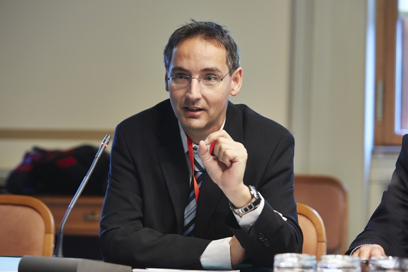 Der Direktor der Schweizerischen Arbeitsgemeinschaft Berggebiete Thomas Egger am Wort