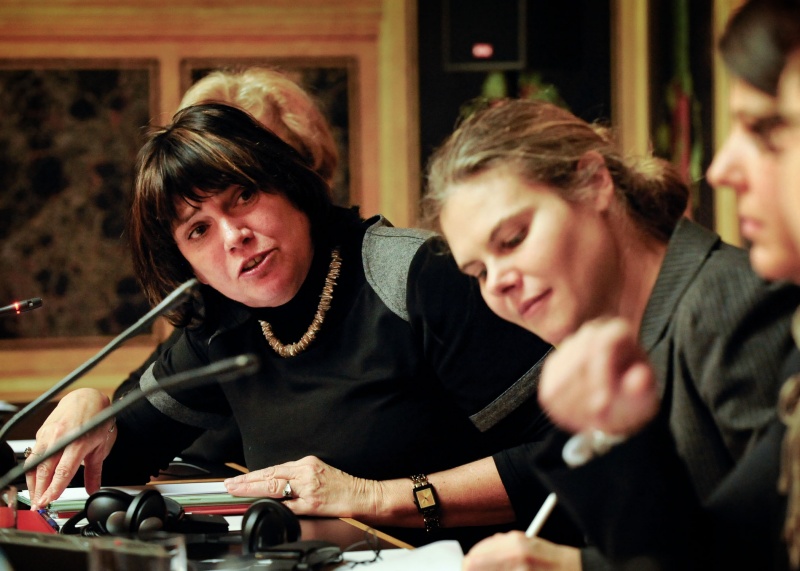 v.li. Die Nationalratsabgeordnete Gisela Wurm (S)und Kristin Van der Leest (ODIHR)
