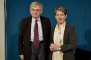 v.li.: Zeitzeuge Ari Rath und Nationalratspräsidentin Barbara Prammer