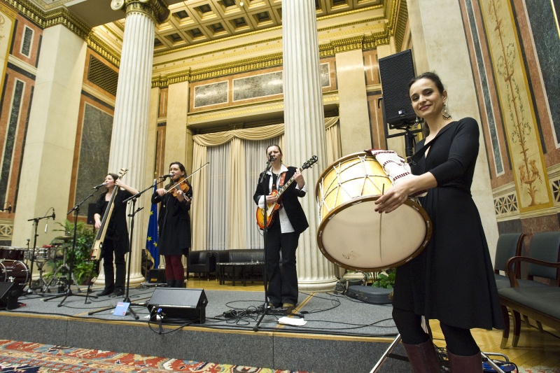 Musikalische Umrahmung durch das Balkanquartett Poprzan/Jokic/Neuner/Petrova im Anschluss an die Veranstaltung