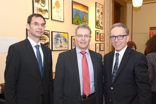 Von links: Landeshauptmann von Vorarlberg Markus Wallner, Bundesratspräsident Edgar Mayer und AK Präsident Rudolf Kaske