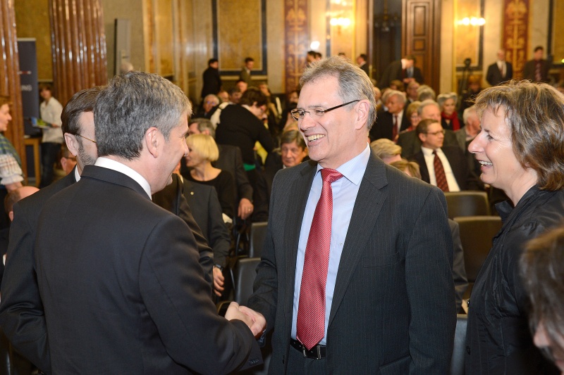 v.li.: Vizekanzler Michael Spindelegger, Bundesratspräsidenten Edgar Mayer und die Vorarlberger Landtagspräsidentin Gabriele Nussbaumer
