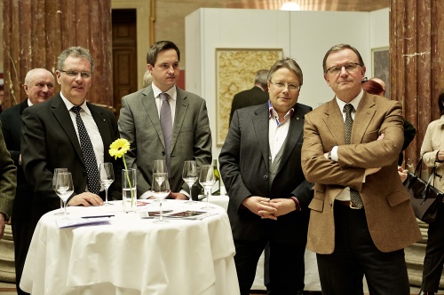 v.li. Bundesratspräsident Edgar Mayer (V), die Nationalratsabgeordneten Johannes Schmuckenschlager (V), Franz Hörl (V) und ÖVP-Klubobmann Karlheinz Kopf (V)