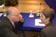 v.li.: Der deutsche Bundestagspräsident Nobert Lammert im Gespräch mit Nationalratspräsidentin Barbara Prammer (S)