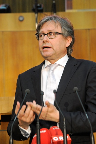ORF Generaldirektor Alexander Wrabetz bei seiner Ansprache am Rednerpult