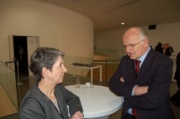 Nationalratspräsidentin Barbara Prammer (S) im Gespräch mit dem kroatischen Parlamentspräsidenten Josip Leko