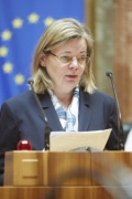 Magistrat Wien Christine Bachofner am Rednerpult