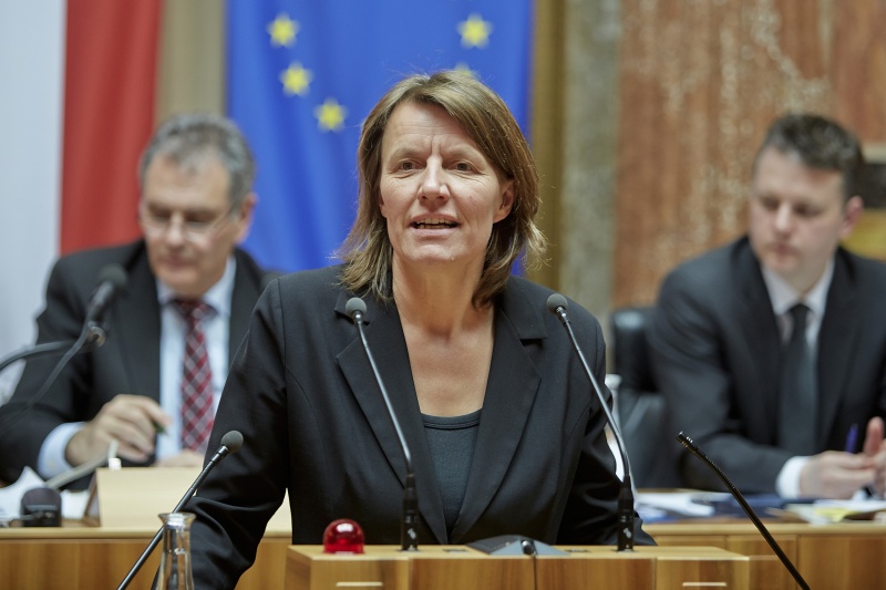 Abgeordnete zum Nationalrat Daniela Musiol (G) am Rednerpult