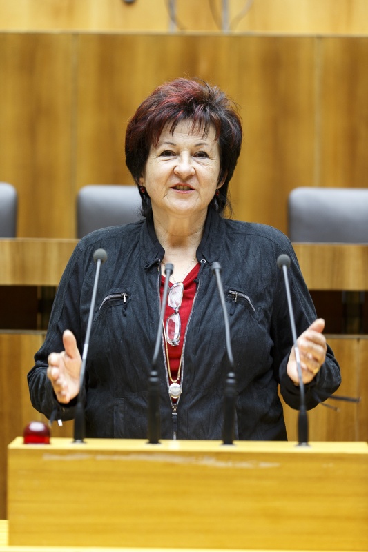 Nationalratsabgeordnete Irene Szep (S) am Rednerpult