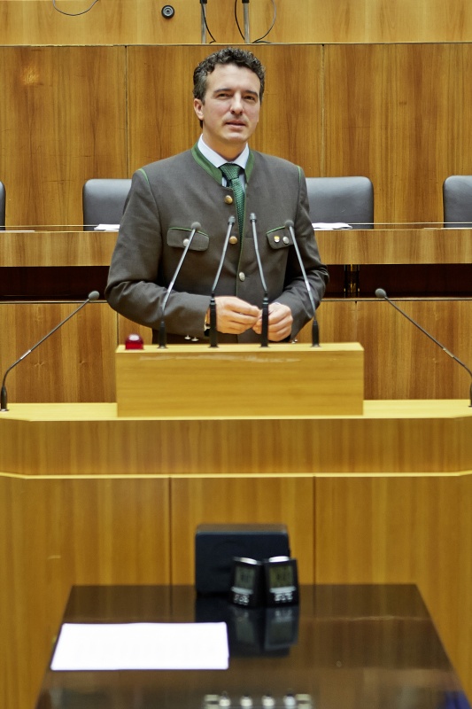 Nationalratsabgeordneter Gernot Darmann (F) am Rednerpult