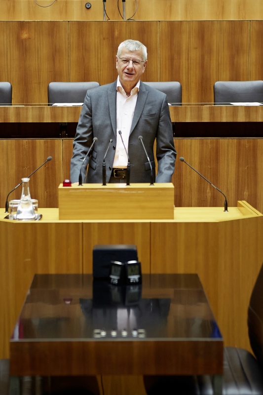 Nationalratsabgeordneter Bruno Rossmann (G) am Rednerpult