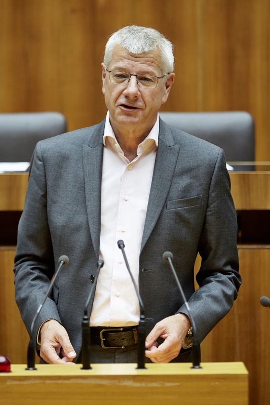 Nationalratsabgeordneter Bruno Rossmann (G) am Rednerpult