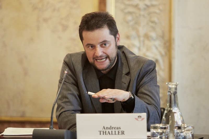 Andreas Thaller am Podium