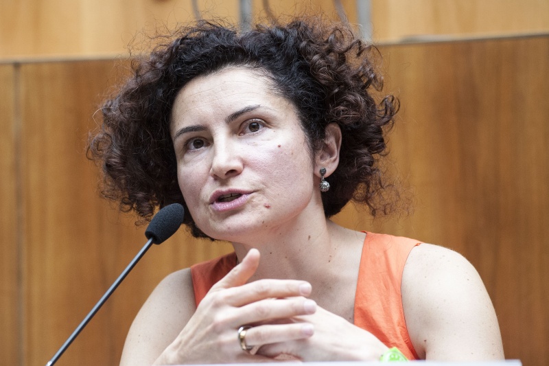 Nationalratsabgeordnete Alev Korun (G) am Podium