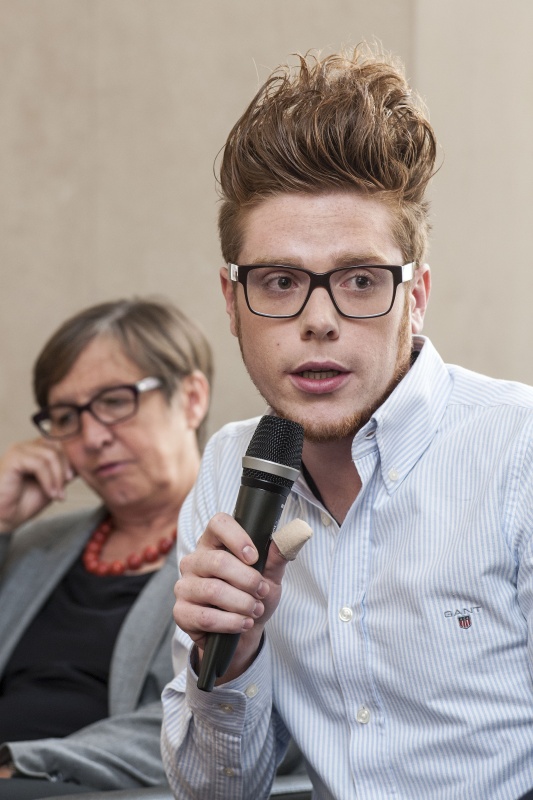 v.li: Wissenschaftliche Leiterin DÖW Brigitte Bailer und der Obmann des Vereines Gedenkdienst Adalbert Wagner am Wort