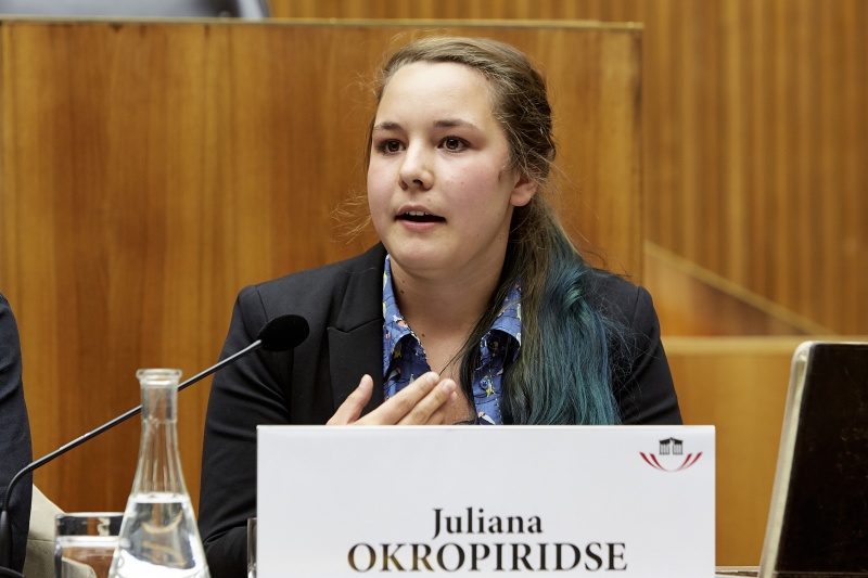 Juliana Okropiridse (Piraten) am Wort