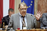 Der Vizepräsident der Wirtschaftskammer Österreich Richard Schenz am Rednerpult.