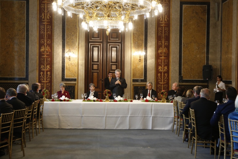 Bundespräsident Heinz Fischer bei seiner Geburtstagsrede