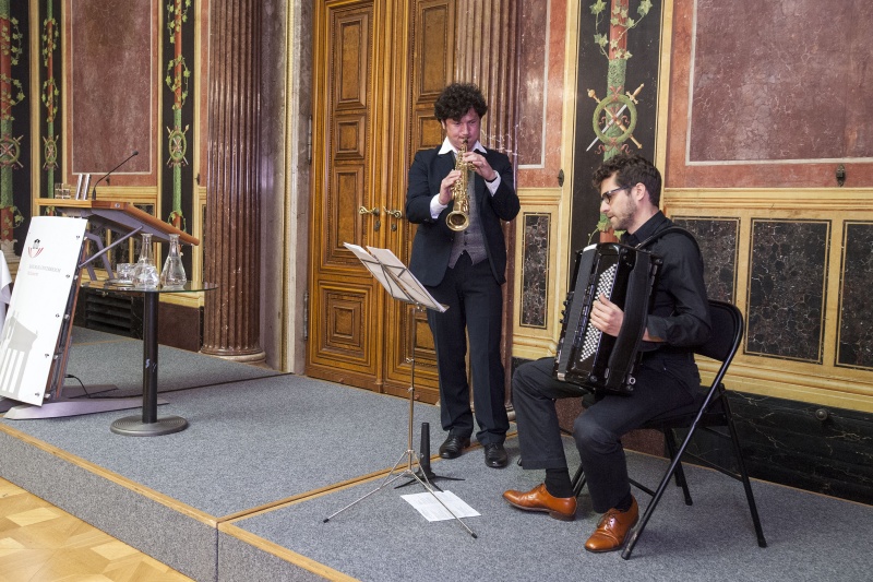 Die musikalische Umrahmung durch Andrej Prozorov und Christian Bakanic